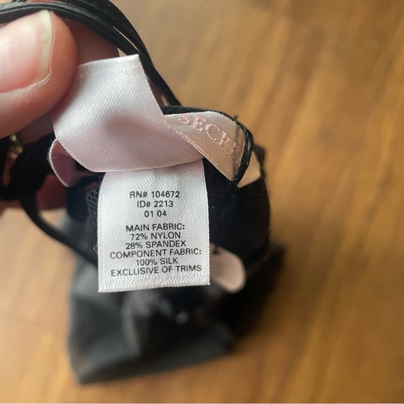 Victorias Secret Lace Lingerie Medium Nightgown Mesh Black Slip Y2K Babydoll - Picture 11 of 15